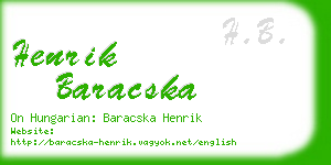 henrik baracska business card